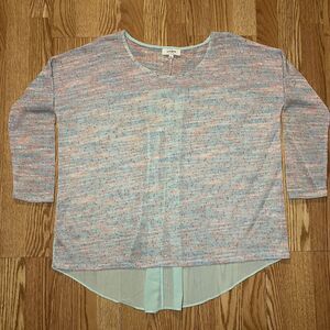 Umgee Boutique Light Weight Pastel Summer Sweater Large Mint Green